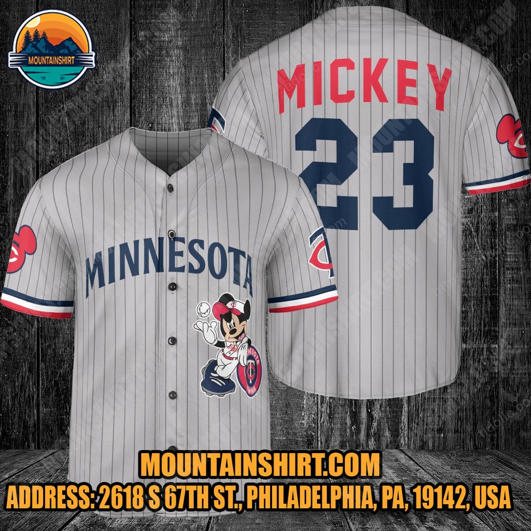 Minnesota Twins Mickey Gray Road Baseball Jersey Shirt Custom Number And  Name - Banantees